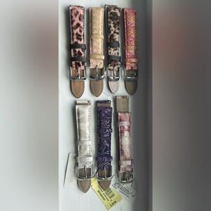 Lot of 7 Authentic Michele Straps bands 18mm Leather Snake Skin